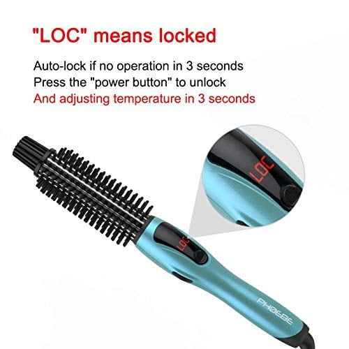 1-Inch Sea-Maid Curling Iron | Thermal Brush with LCD Display | Blue