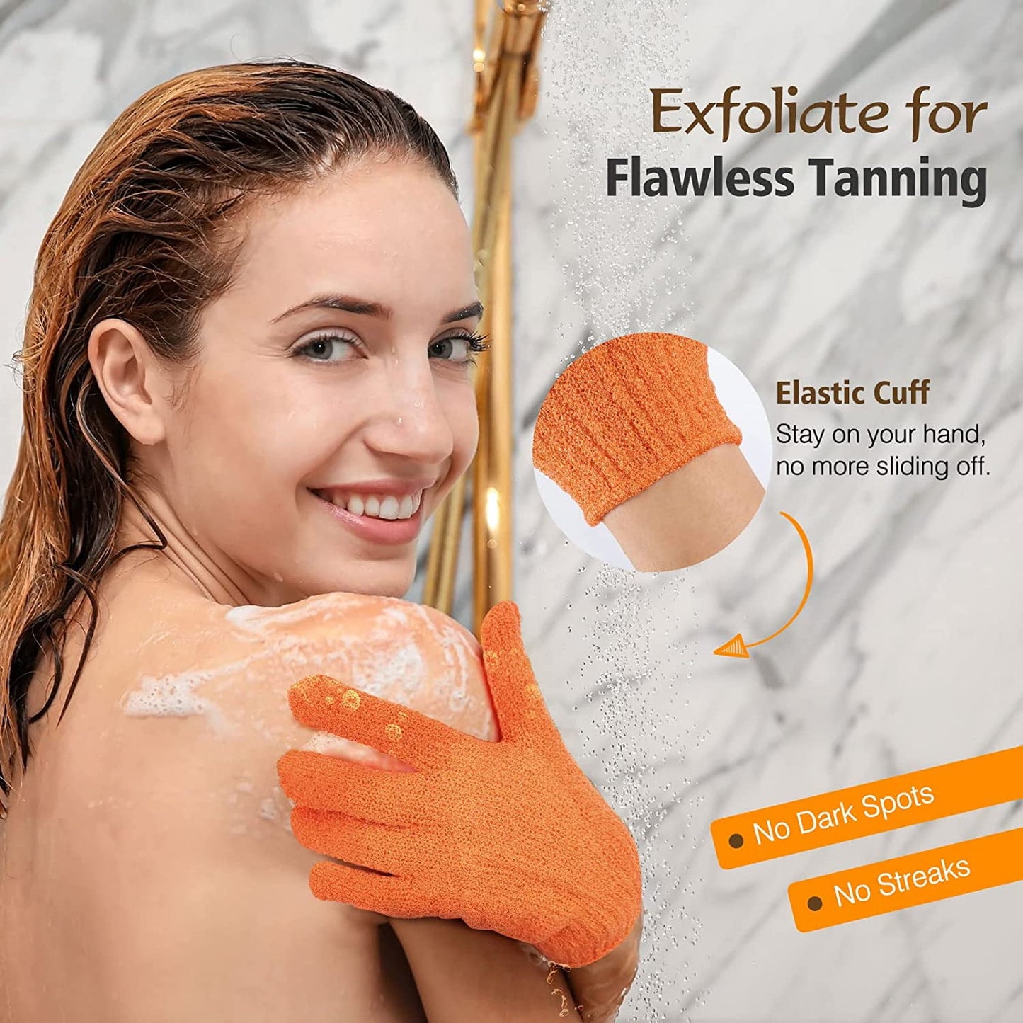 Self Tanning Mitt Applicator Kit – 5 Piece Set with Exfoliating Glove | Soft & Portable