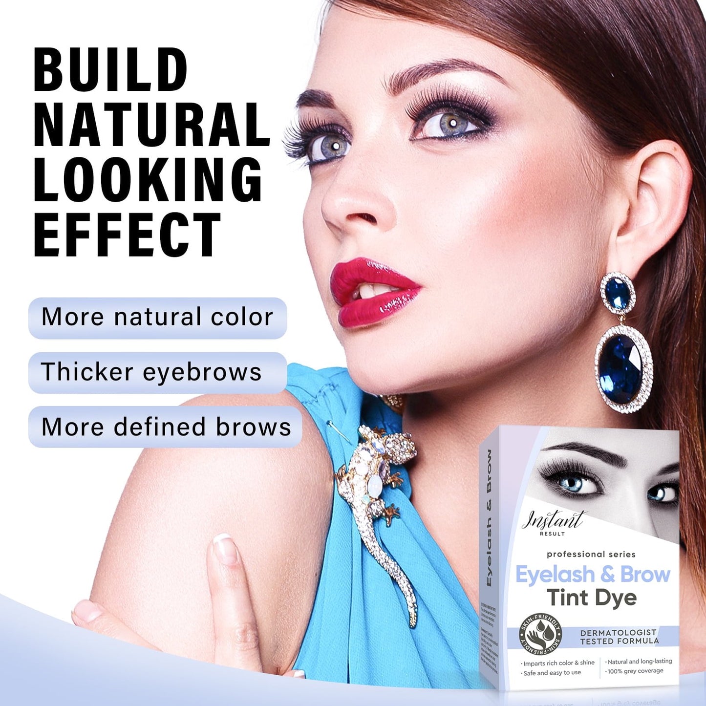 2-In-1 Eyelash & Eyebrow Tint Kit | Professional Black Tint for Home & Salon Use