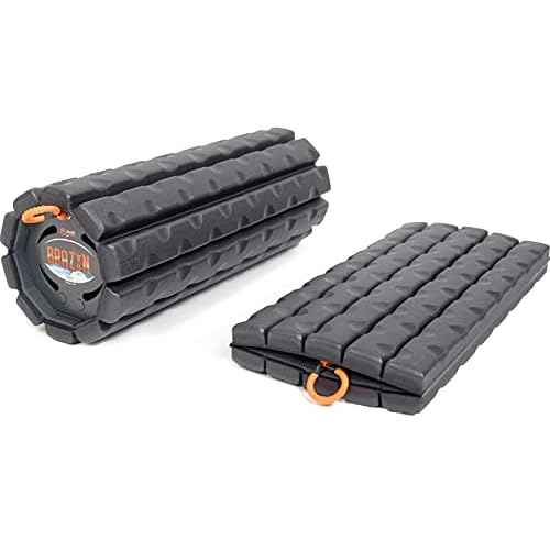 Brazyn Morph Foam Roller (Bravo-Midnight) Collapsible Travel Foam Roller for Pain Relief, Workout Muscle Recovery, Back Massager, Deep Tissue Leg Massage, Back Cracker, Stretcher; Small, Portable