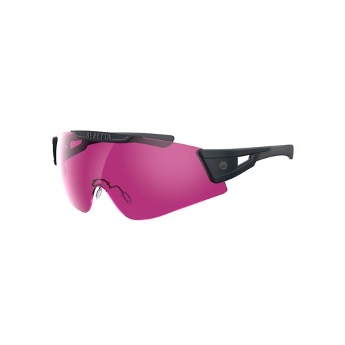 Beretta Intermask Wraparound Design Adjustable Temple Protective Shooting Eyeglasses with Interchangeable Lenses - Yellow & Magenta & Orange