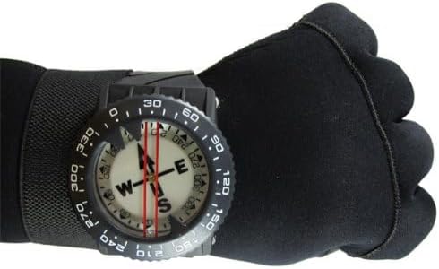 Scuba Choice Diving Deluxe Wrist Compass – 2.3” Display, Accurate Underwater Navigation, 15” Strap, Depth Rated 80m, 25° Tilt, Durable -5°C to 55°C, Made in Taiwan