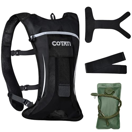 COTATI Hydration Backpack Running Vest with 2L Water Bladder,Lightweight Backpacks for Men Women Hiking Biking Cycling