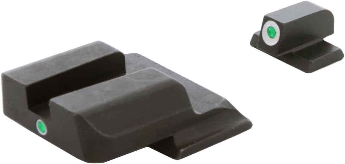 AMERIGLO i-Dot Sight Set, Compatible with Smith & Wesson M&P (Excludes .22, 380, Shield, EZ, Pro, C.O.R.E and Equalizer) | Front & Rear Night Sights with Green Tritium Lamps