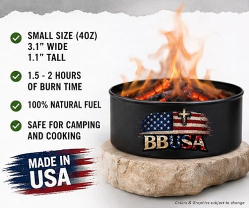 Mini Fire Pit for Camping & Outdoors - Small 1-Pack - Portable Made in USA
