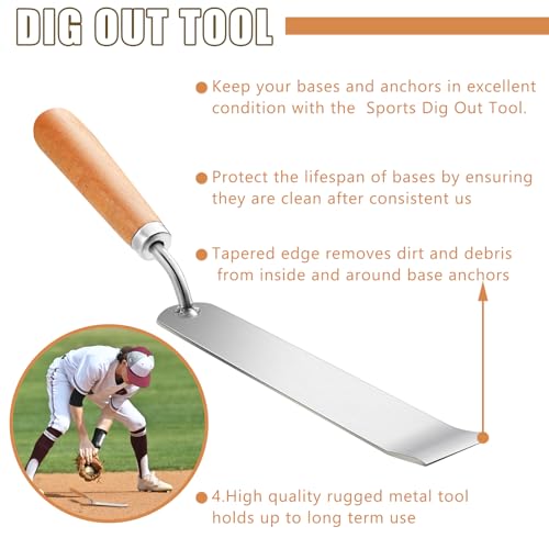 Baseball Dig Out Tool Set - 2 Pack for Baseball Bases & Field Maintenance - Variation 2