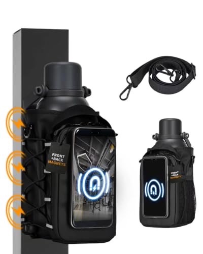Magnetic Gym Bag with Water Bottle Holder & Phone Mount - Men’s Workout Organizer