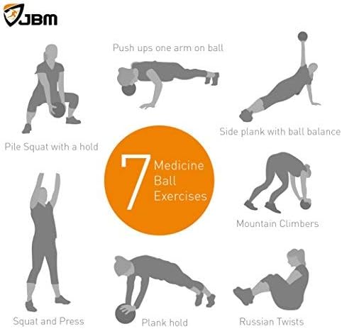 JBM Medicine Ball for Workouts Exercise Strength Training
