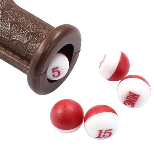 Brown Portable Billiard Pool Shaker Set with 16 Balls and Shaker Bottle