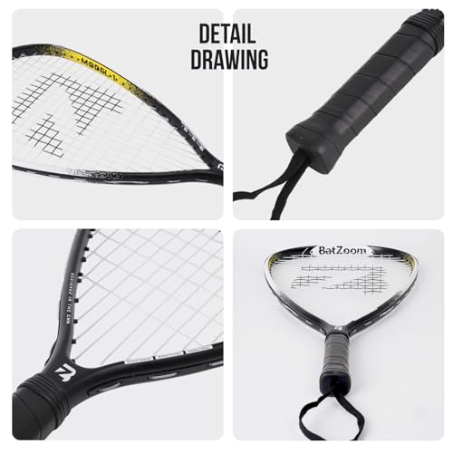 Racquetball Racket with Cover - Lightweight, Control & Power for Beginners