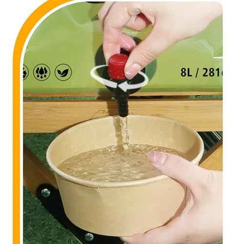Outdoor Water Bag with Faucet, 2 Pcs Random Color 8 L(281 oz) Thick PE Folding Camping Water Bag for Outdoors