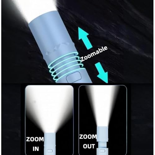 5Pack Mini Small LED Flashlights£¬USB C Rechargeable Flash Lights£¬Ultralight Zoomable Flashlights for Home, Emergency, Camping £¬Dog Walking£¬Bulk for Gifts