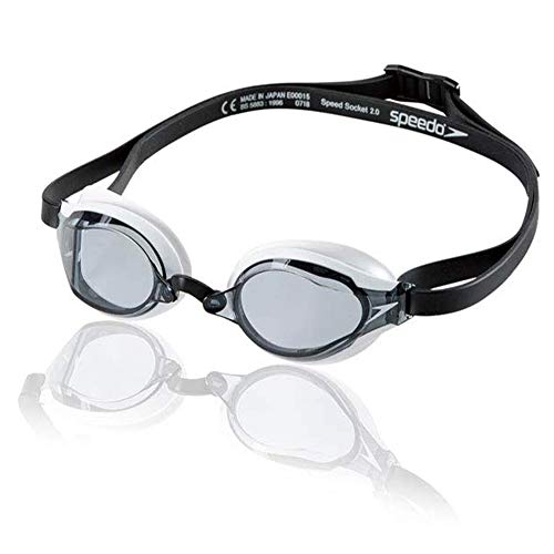 Speedo Speed Socket 2.0 Swim Goggle White/Black - Anti-Fog, UV Protection