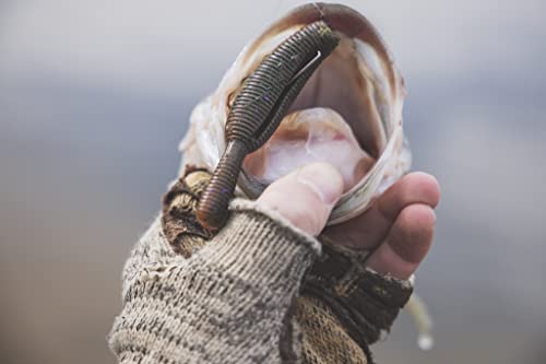 Gary Yamamoto 3.5" YAMATANUKI/Heavy Soft Plastic/Green Pumpkin W/Black Flake (8 Pack)