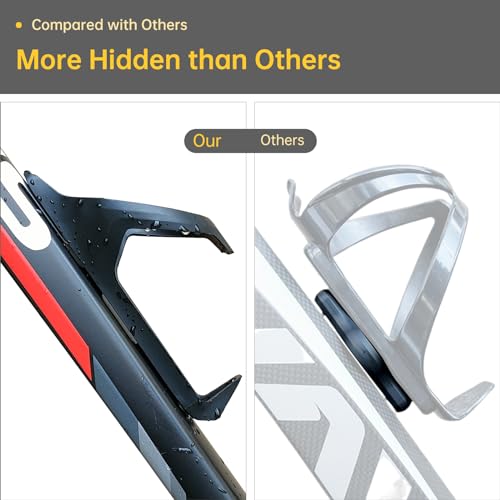 Air Tracker Tag Bike Mount Hidden on Water Bottle Holder, Universal MTB Road Bike Anti-Theft GPS Tracker, Waterproof Holder & Drink Cup Cage for All Bicycle, Stealth Durable Plastic Bracket