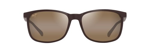 Maui Jim Men's Hulili Rectangle Sunglasses, Matte Brown/Hcl Bronze Polarized, Extra Large