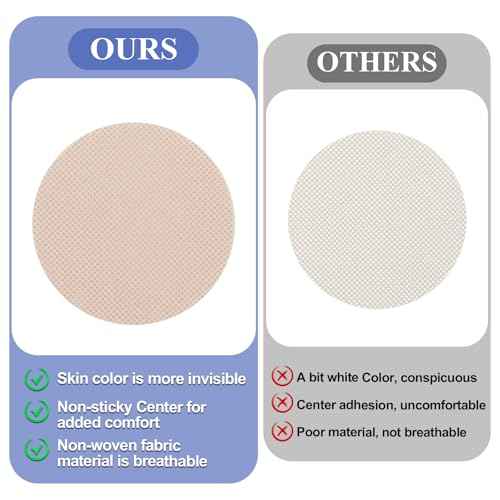 100 Pcs Disposable Nipple Covers for Men, Anti Chafing Running Nipple Patches Breathable No-Show Nipple Protector Tape for Runners Sports Gym