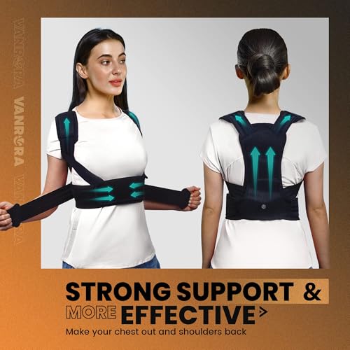Posture Corrector for Women & Men, Adjustable Back Support Brace - Small/Medium