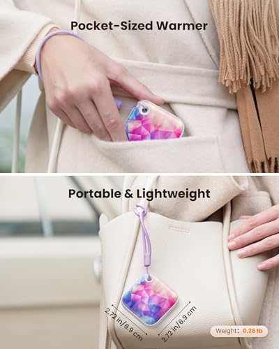 Gaiatop Rechargeable Hand Warmer with Light - Double-Sided Prism