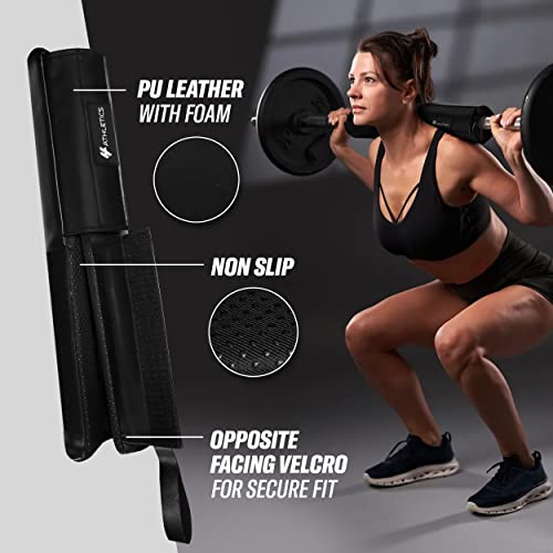 HT Athletics Barbell Bundle: Barbell Pad, Barbell Collars, Power Bands, Bonus 12-Week Program, Barbell Clamps, Barbell Clips, Hip Thrust