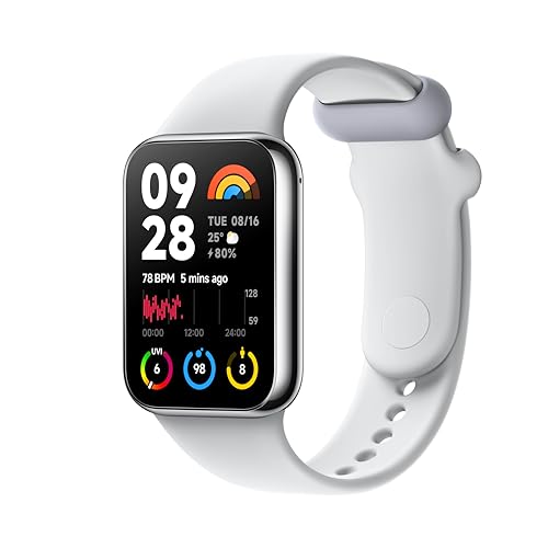 Xiaomi Smart Band 8 Pro Fitness Tracker, 1.74"" AMOLED Display, up to 20 Days Battery, 5ATM, SpO2 Tracking, Sleep and Heart Rate Monitoring, 150+ Training Modes, Pedometer, Silver/Gray