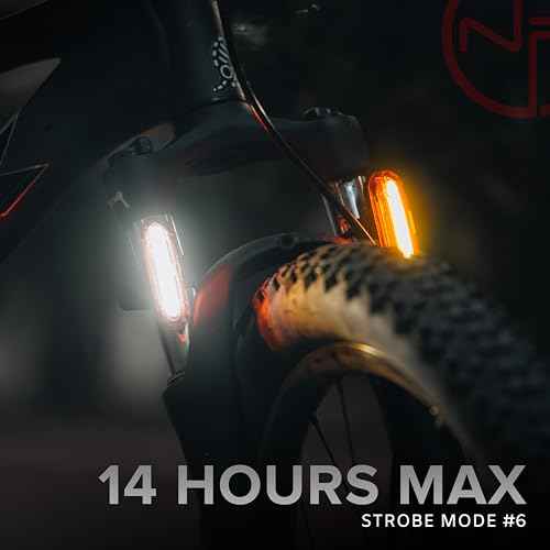 DUO-120 Rear Bike Light ? USB Rechargeable Red & White LED ? Flashing Strobe Tail Light for Bicycle Safety ? Adjustable Angle for Seat Post, Fork, or Seat Stay [New 2025]