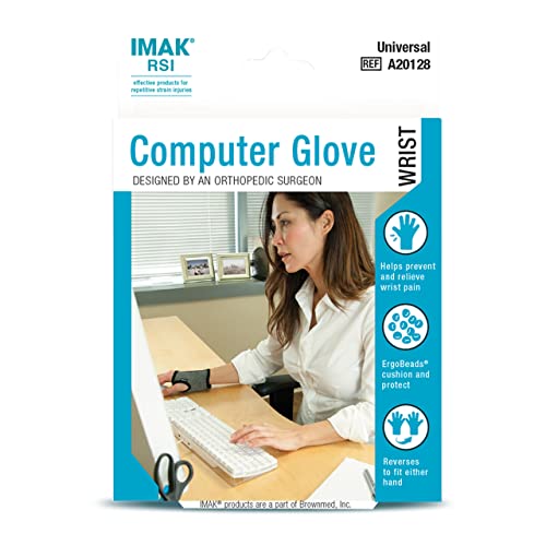 RSI Computer Glove Wrist Brace for Carpal Tunnel Relief Support - Breathable Compression