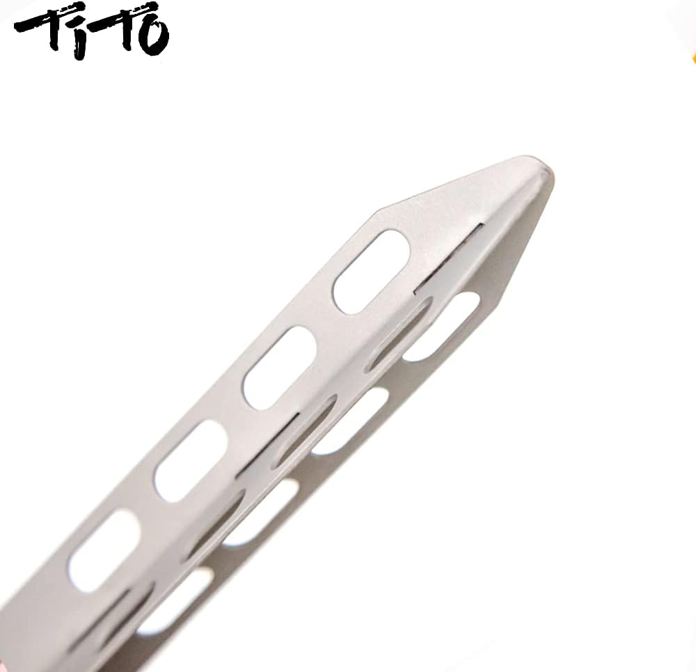 TiTo 6 Pack Titanium Tent Stakes 10X10X160mm V-Shaped Windproof Tent Nail Pegs with Carrying Pouch for Camping, Hiking, Gardening and Canopy (Silver,10X160mm)