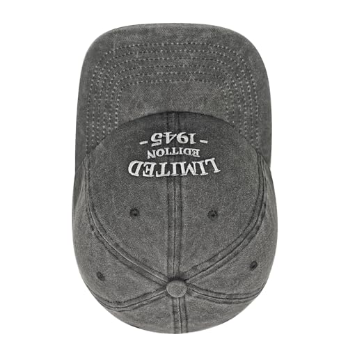80th Birthday Gifts for Men Women, 80th Birthday Decorations - Washed Cotton Embroidered Baseball Cap Adjustable