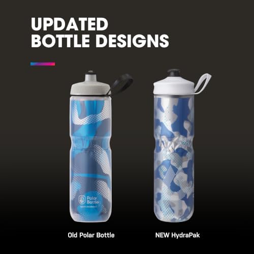 HydraPak Polar Sport Insulated Water Bottle 24oz - Contender Blue