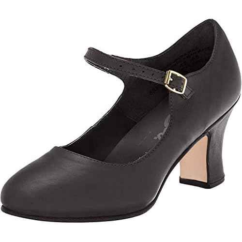 Capezio womens Manhattan Character dance shoes, Black, 9.5 US