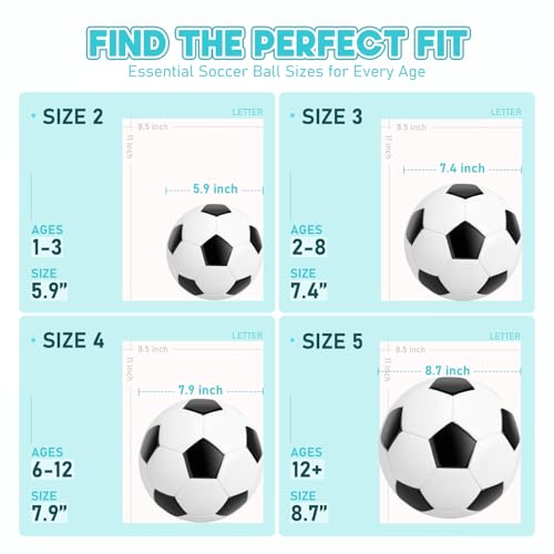 U&C Planet Soccer Ball Size 2 B/W Classic for Toddler Kids & Youth 3-12 Variation of THIS listing