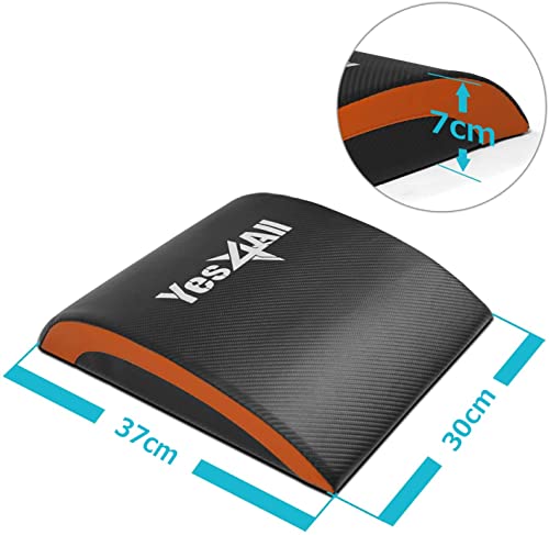 Yes4All Foldable Sit-Up Mat - Orange Ab Exercise Mat for Core Workout