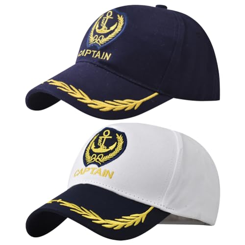 Anchor Embroidered Captain Hat Skipper Boating Baseball Caps Adjustable Nautical Yacht Navy Marine Sailor Trucker Hat