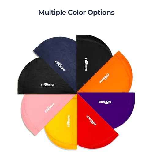 Firesara Fabric Swim Cap, High Elasticity Swimming Cap Keeps Hair Clean Breathable Fit Both Long Hair Short Hair, Swim Caps Woman Girls Men Kids One Size Hat