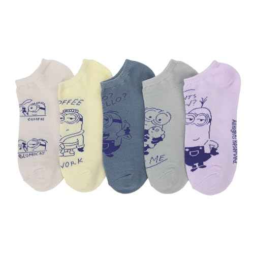 Bioworld Despicable Me Minions Coffee Break Women's 5-Pair Ankle Socks