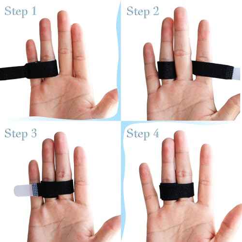 Finger Buddy Wraps, 10 PCS Finger Loops Tapes for Broken, Jammed, Swollen or Dislocated Joint, Splints Brace for Pinky Ring Middle Index, Toe Strap Bandage