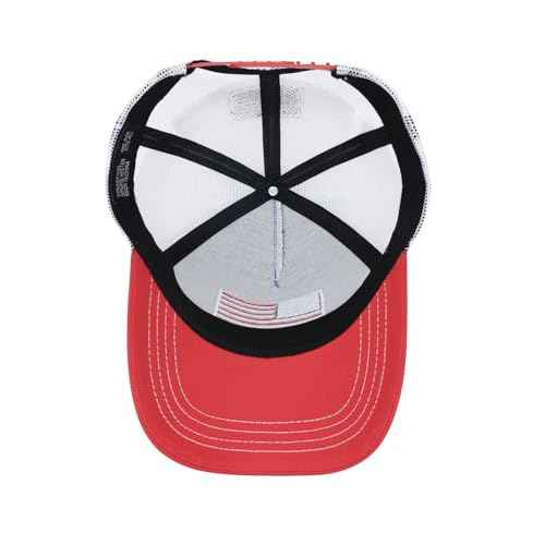 American Flag Trucker Hat, Snapback Mesh USA Flag Baseball Caps, 4th of July for Men Women