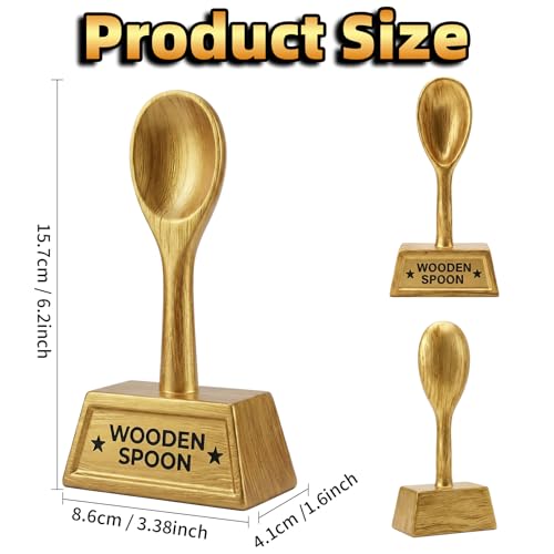 6 Inch Wooden Spoon Trophy - Funny Award for Cook-Offs & Bake-Offs