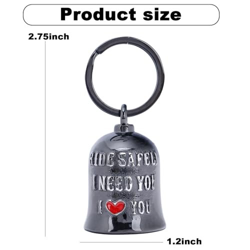 Motorcycle Angel Bell for Men & Women Black Silver Biker Safety Accessory