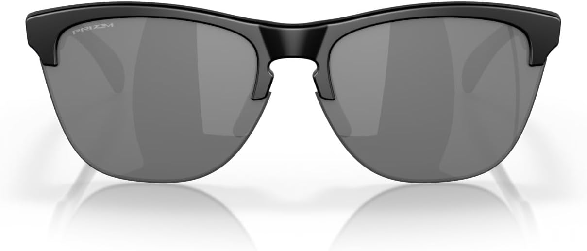 Oakley Frogskins Lite Sunglasses Matte Black Silver with Prizm Black Lens 63mm