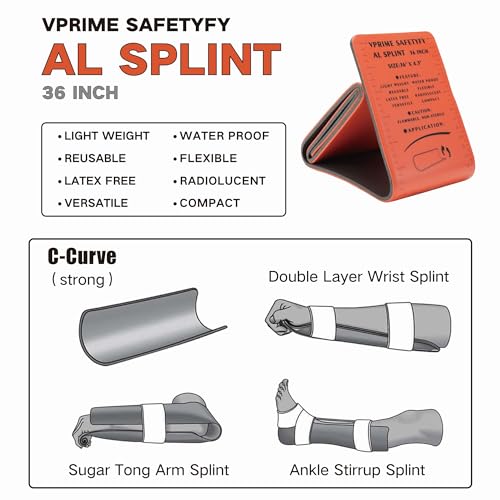 First Aid Splint 36 Inch Aluminum Waterproof Emergency Kit - 1 Pack