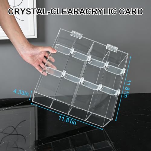 Acrylic Storage Box for Trading Cards - 3000+ Card Capacity with Dividers & Supports
