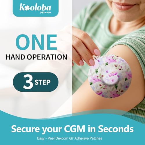 Over Patches for Dexcom G7 - Adhesive Patches for Dexcom G7 Waterproof with Easy-Peel Tab Pre-Cut,Stelo Flexible CGM Tape,Long-Lasting for 10-14 Day 20pcs,Bloomingday