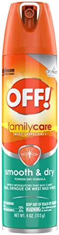 OFF! FamilyCare Insect & Mosquito Repellent Aerosol, Smooth and Dry Formula Bug Spray, Provides up to 6 Hours of Protection, 4 oz (Pack of 4)