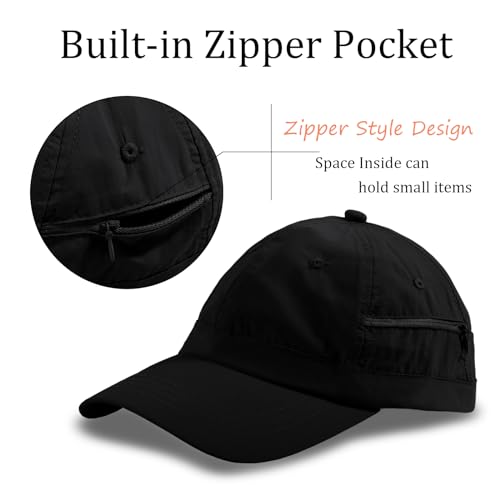 Mens Water-Resistant Baseball Cap Womens Rain Hat Foldable Outdoor Running Sun Fishing hat
