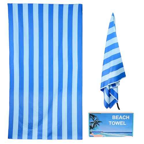 Microfiber Beach Towel & Waterproof Phone Pouch Case in a Gift Box. 71x39 Inch Extra Large Super Absorbent Lightweight Quick Dry Oversized Streaks Towel for Vacation Travel Pool. Style 1