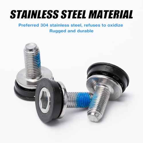 Bike Hex Crank Arm Fixing Bolts, Crank Arm Bolt 8mm, Bike Crank Bolts, Bicycle Crank Screw, Bike Crankset Bolt, Bicycle Bottom Bracket Axle Bolts for Bicycle Square Hole M8