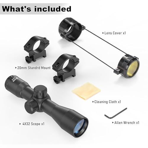 UUQ 4X32 Compact with Rangefinder Reticle - 20mm Mount