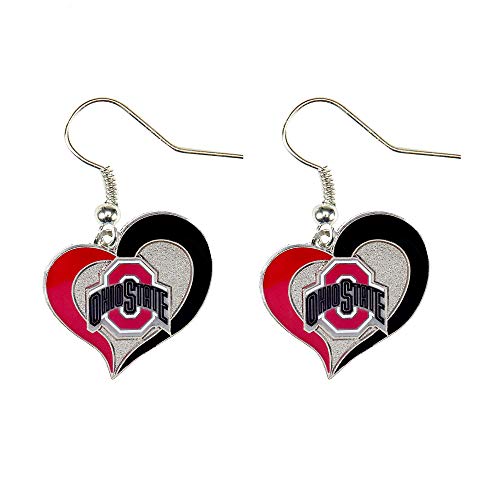 Ohio State Buckeyes NCAA Floating Logo Hoop Earrings - Team Spirit Jewelry